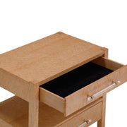 Brandyss - Birdseye Maple 2-Drawer Nightstand - Light Brown - R&R Furniture Gallery (Fountain Valley, CA)