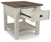 Bolanburg - Rectangular End Table - White / Brown / Beige - R&R Furniture Gallery (Fountain Valley, CA)