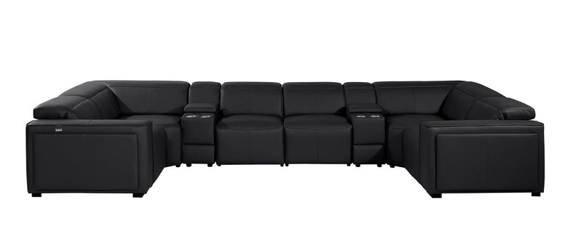 1224 - 8-Piece U-Shaped Sectional Sofa In With 2 Power Recliners & Power Headrests