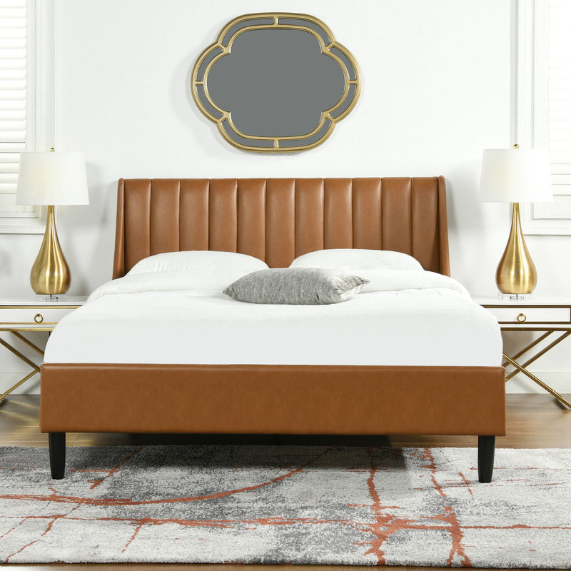 Aspen - Vertical Tufted Modern Headboard Platform Bed Set - R&R Furniture Gallery (Fountain Valley, CA)