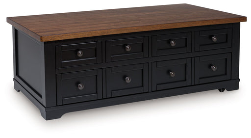 Wildenauer - Lift Top Cocktail Table - Brown / Black - R&R Furniture Gallery (Fountain Valley, CA)