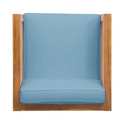 Outdoor Acacia Wood Patio Chair With Fabric Cushion - R&R Furniture Gallery (Fountain Valley, CA)