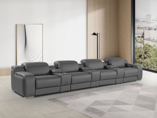 1116 - 7-Piece Modular Power Reclining Sofa In With 4 Power Recliners & Power Headrests - R&R Furniture Gallery (Fountain Valley, CA)