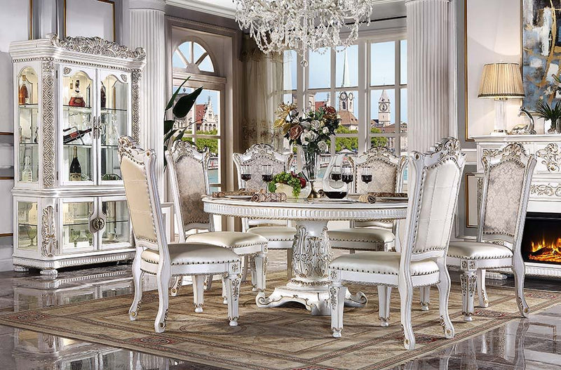 Vendome - 76" Round Dining Table With Pedestal Base - Antique Pearl - R&R Furniture Gallery (Fountain Valley, CA)