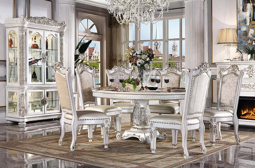 Vendome - 76" Round Dining Table With Pedestal Base - Antique Pearl - R&R Furniture Gallery (Fountain Valley, CA)