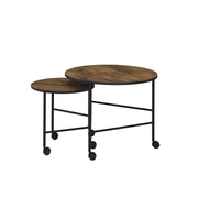 Oblis - Nesting Table Set - Vintage Oak - R&R Furniture Gallery (Fountain Valley, CA)