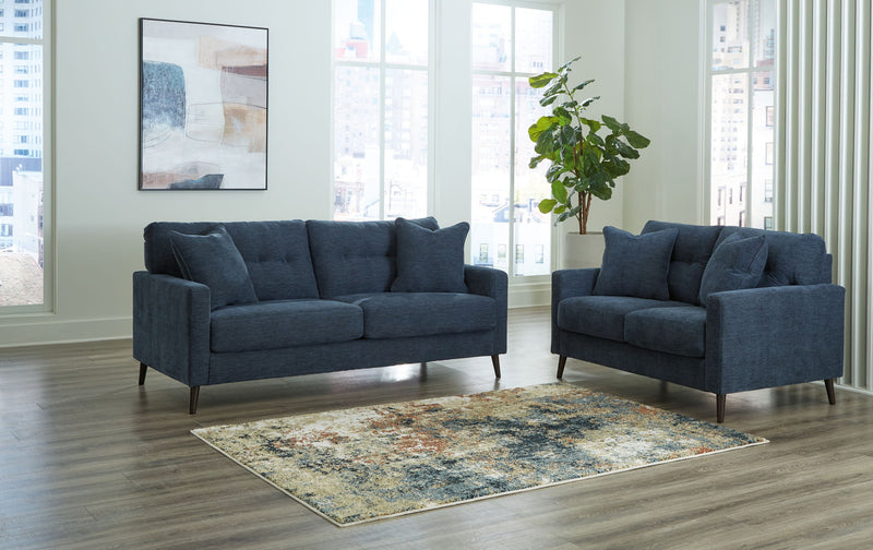 Signature Design by Ashley Bixler living room set with stationary sofas and loveseats, featuring plush cushions and modern upholstery.