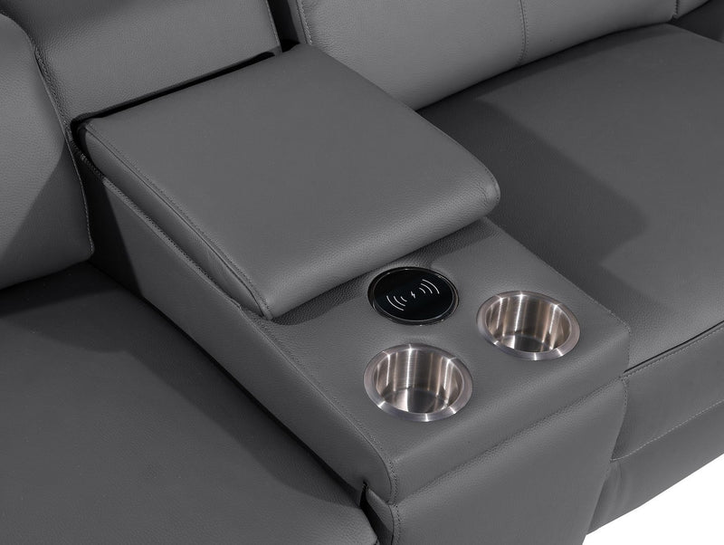 1246 - Modular Power Dual Reclining Sofa, Console Loveseat, And Chair Set With Power Headrests