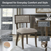 Marie - Upholstered Dining Chair (Set of 2) - Beige - R&R Furniture Gallery (Fountain Valley, CA)