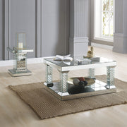 Nysa - 20" End Table - Mirrored & Faux Crystals - R&R Furniture Gallery (Fountain Valley, CA)