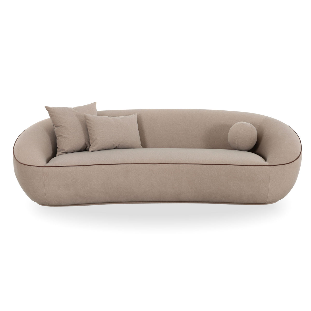 Jenny - Faux Mohair Sofa - Taupe - R&R Furniture Gallery (Fountain Valley, CA)
