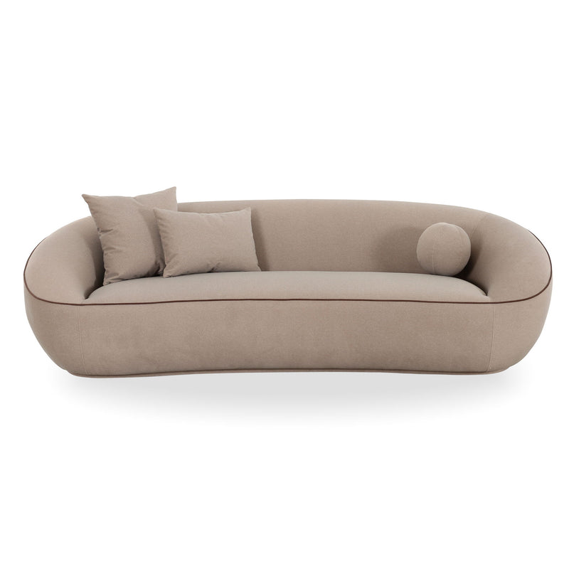 Jenny - Faux Mohair Sofa - Taupe - R&R Furniture Gallery (Fountain Valley, CA)