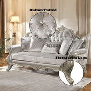 Libertee - Sofa With 5 Pillows - Beige Fabric & Champagne - R&R Furniture Gallery (Fountain Valley, CA)
