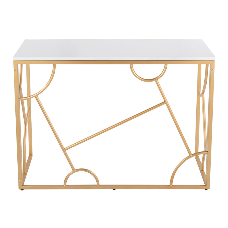 Lumi Source Constellation contemporary desk with sleek wooden surface and minimalist design for modern workspace.