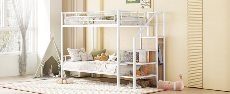 Bunk Bed With Lateral Storage Ladder And Wardrobe - R&R Furniture Gallery (Fountain Valley, CA)