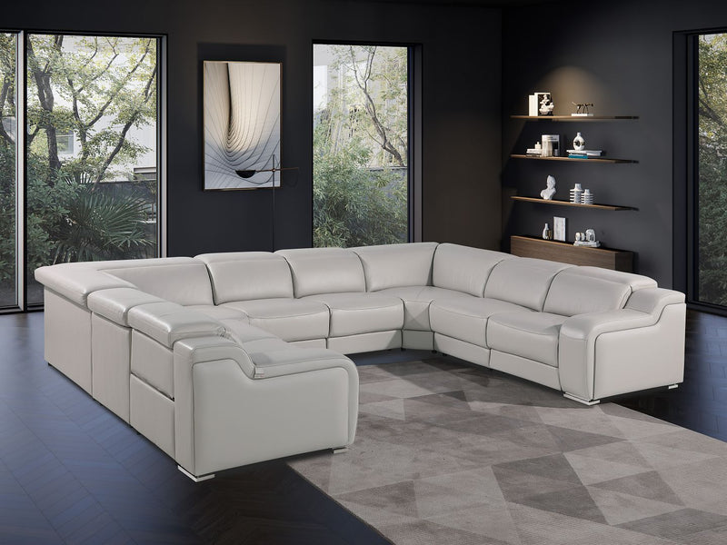 1116 - 8-Piece U-Shaped Sectional Sofa In With 4 Power Recliners & Power Headrests - R&R Furniture Gallery (Fountain Valley, CA)