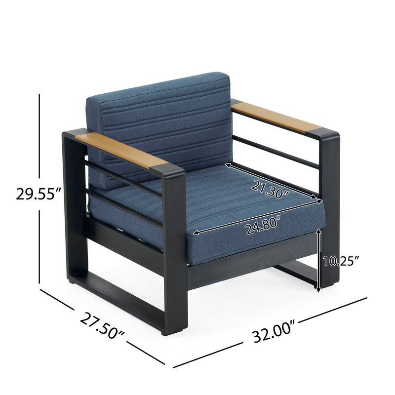 Giovanna - Club Chair Set With Aluminum Frame - R&R Furniture Gallery (Fountain Valley, CA)