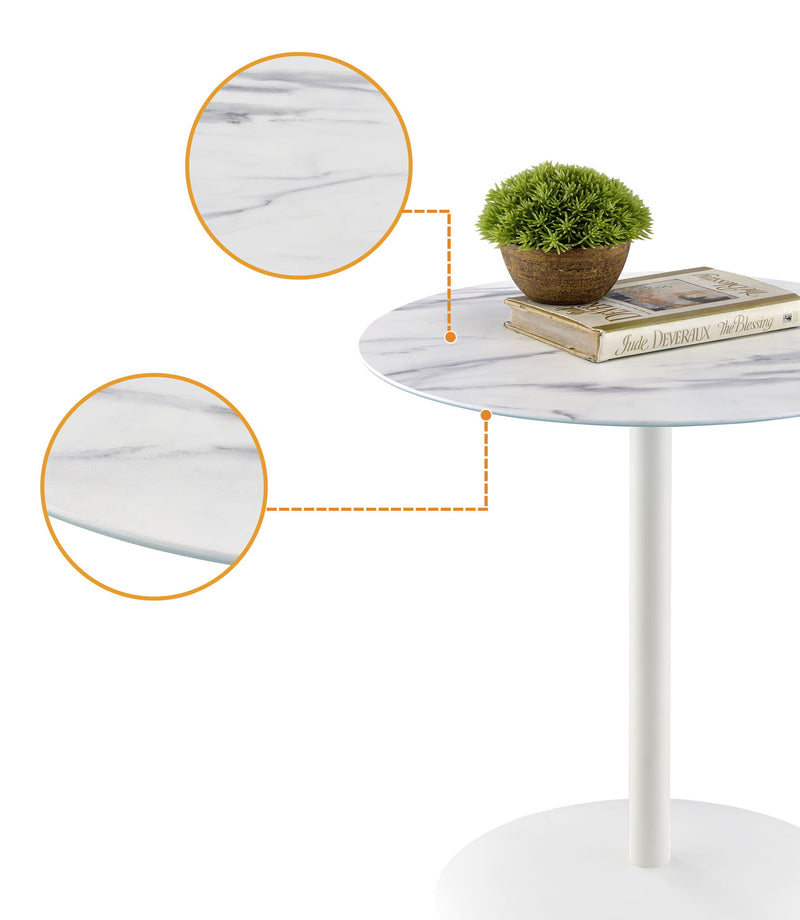 Circa - 17.5" End Table With Marble Textured Top - R&R Furniture Gallery (Fountain Valley, CA)