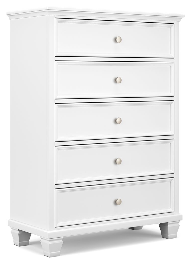 Fortman - Five Drawer Chest - White - R&R Furniture Gallery (Fountain Valley, CA)
