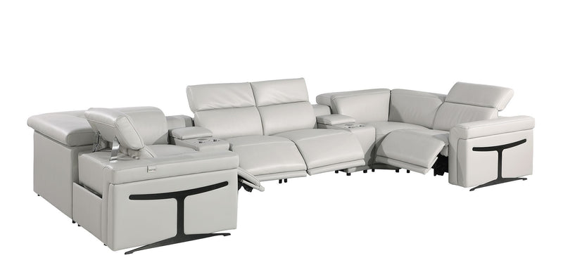 1126 - 8-Piece U-Shaped Sectional Sofa In With 4 Power Recliners & Power Headrest