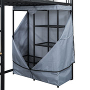 Loft Bed With Desk, Shelves, Power Outlet, LED Light And Wardrobe - R&R Furniture Gallery (Fountain Valley, CA)