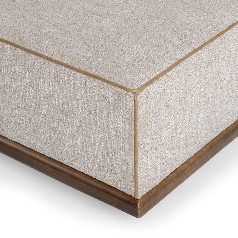 Ellerie - Square Ottoman - Latte - R&R Furniture Gallery (Fountain Valley, CA)