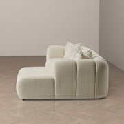 Beatrice - Modern Tufted Right Sectional Sofa - Ivory - R&R Furniture Gallery (Fountain Valley, CA)
