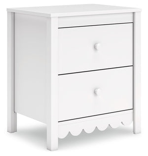 Hallityn - Two Drawer Night Stand - White - R&R Furniture Gallery (Fountain Valley, CA)