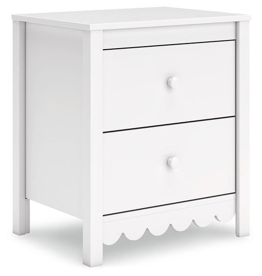 Hallityn - Two Drawer Night Stand - White - R&R Furniture Gallery (Fountain Valley, CA)
