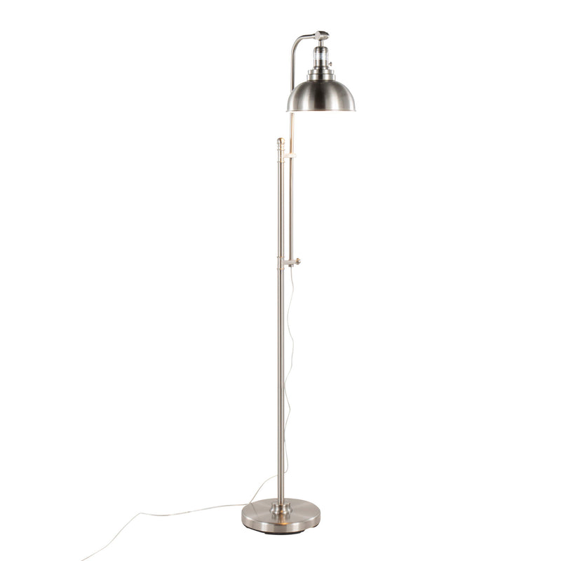 Lumi Source Emery contemporary metal floor lamp with a sleek, modern design and a tall, adjustable stand in a minimalist style.