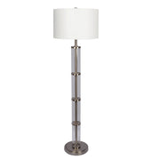 Nimbus - Floor Lamp With 3 Way Rotary Switch Clear Body Base - Silver Gray / White - R&R Furniture Gallery (Fountain Valley, CA)