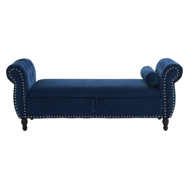 Luxurious Multifunctional Storage Ottoman Bench With Pillow - R&R Furniture Gallery (Fountain Valley, CA)