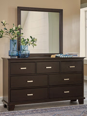 Covetown - Dresser And Mirror - Dark Brown - R&R Furniture Gallery (Fountain Valley, CA)