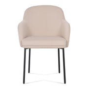 Pair of Sydney armchairs from TOV Furniture in a stylish, modern design with plush upholstery and wooden legs.