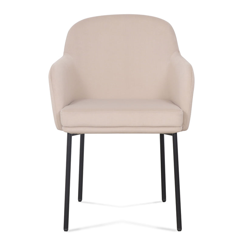 Pair of Sydney armchairs from TOV Furniture in a stylish, modern design with plush upholstery and wooden legs.
