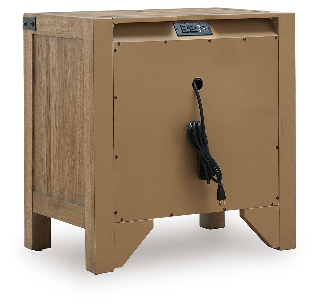 Ridgester - Three Drawer Night Stand - Light Brown - R&R Furniture Gallery (Fountain Valley, CA)