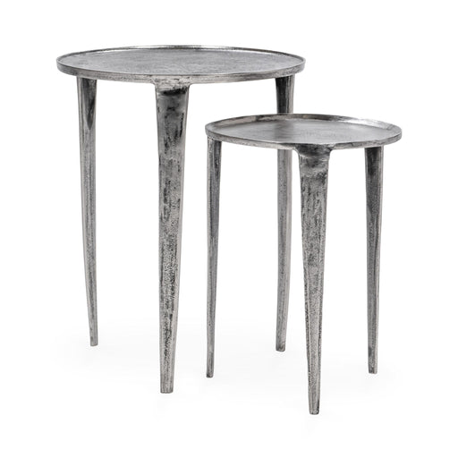 Elinor - Nesting Accent Tables (Set of 2) - Nickle - R&R Furniture Gallery (Fountain Valley, CA)