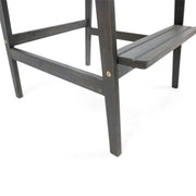 Outdoor Acacia Wood Adirondack Barstools (Set of 2) - R&R Furniture Gallery (Fountain Valley, CA)