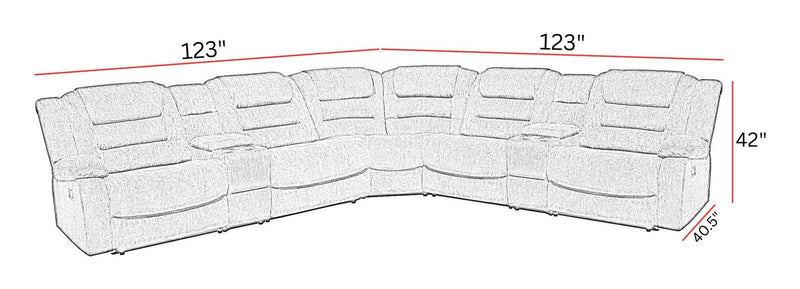 Bolton - Modular Reclining Sectional - R&R Furniture Gallery (Fountain Valley, CA)