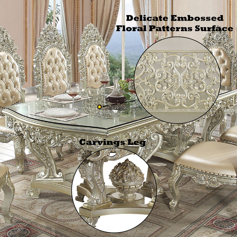 Sorina - Dining Table - Antique Gold - R&R Furniture Gallery (Fountain Valley, CA)
