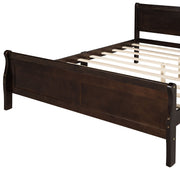 Platform Bed Frame Mattress Foundation Sleigh Bed With Headboard / Footboard / Wood Slat Suppor - R&R Furniture Gallery (Fountain Valley, CA)