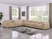 1208 - 8 Piece L Shaped Leather Sectional With 3 Power Recliners & Power Headrests - R&R Furniture Gallery (Fountain Valley, CA)