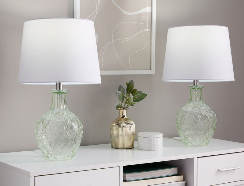 Gloria - Round Contemporary Lamp (Set of 2) - R&R Furniture Gallery (Fountain Valley, CA)