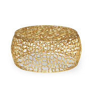 Modern Glam Mesh Coffee Table With Accents And - Gold - R&R Furniture Gallery (Fountain Valley, CA)