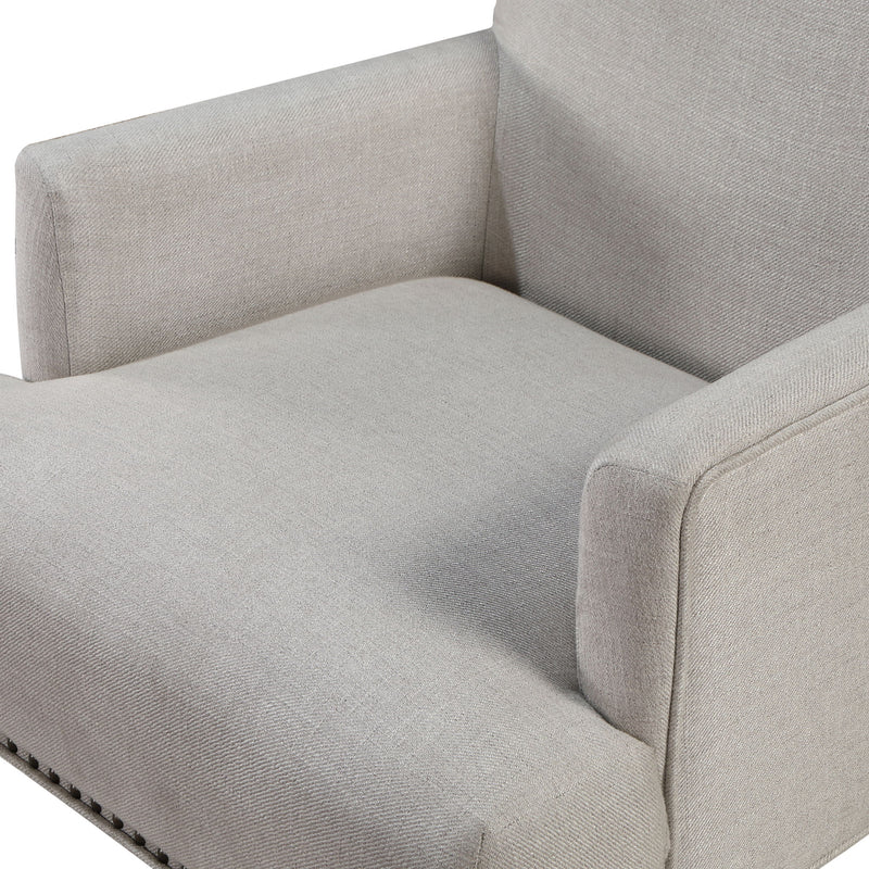 Alice - Upholstered Arm Chair With Nailheads - Beige - R&R Furniture Gallery (Fountain Valley, CA)