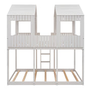 Bunk Bed With Roof, Window, Guardrail, Ladder - R&R Furniture Gallery (Fountain Valley, CA)