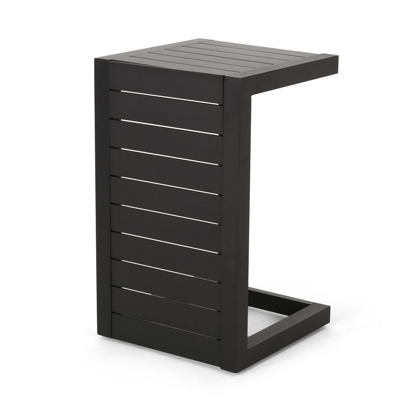 Aluminum Outdoor C - Shaped Side Table For Patio - R&R Furniture Gallery (Fountain Valley, CA)