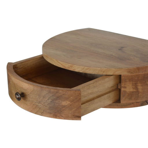 Wall Mounted Rounded Nightstand - Oak - R&R Furniture Gallery (Fountain Valley, CA)