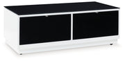 Gardoni - Rectangular Cocktail Table - White / Black - R&R Furniture Gallery (Fountain Valley, CA)