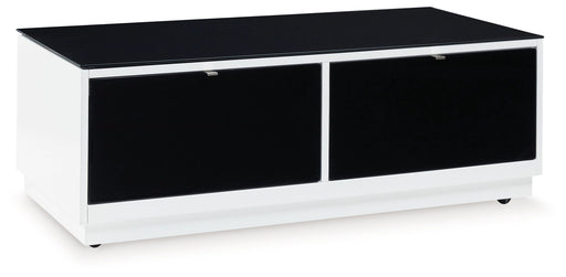 Gardoni - Rectangular Cocktail Table - White / Black - R&R Furniture Gallery (Fountain Valley, CA)